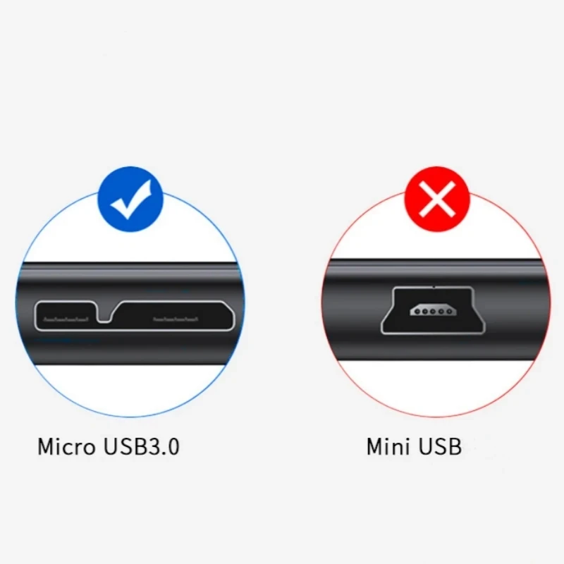 1M Micro USB 3.0 Data Cable Type A to 90 Degree Micro-B Braided Cord 5Gbps High Speed for Mobile Stoarge PC External Hard Drives