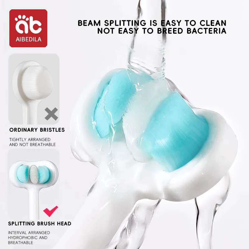 3Dステレオ3面歯ブラシ,超微細,柔らかい髪,赤ちゃん用,舌スクレーパー,ディープクリーニング,健康,口腔ケア,歯ブラシ