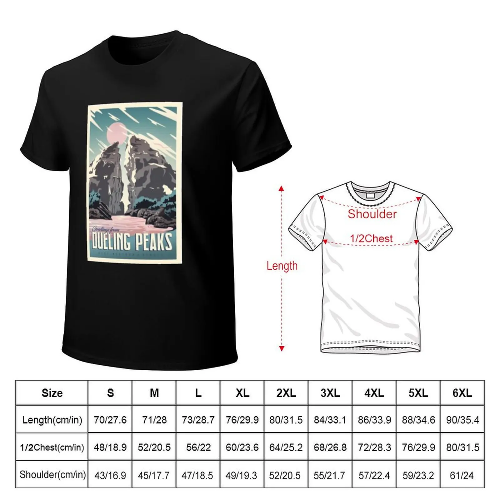 Greetings from Dueling Peaks T-Shirt Casual Basic Street Style T-Shirt
