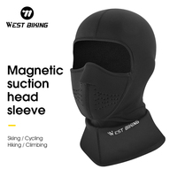 WEST BIKING Magnetic Thermal Mask Winter Windproof Neck Gaiter Breathable Ski Mask Warmer Beanies Thermal Head Cover Men Women