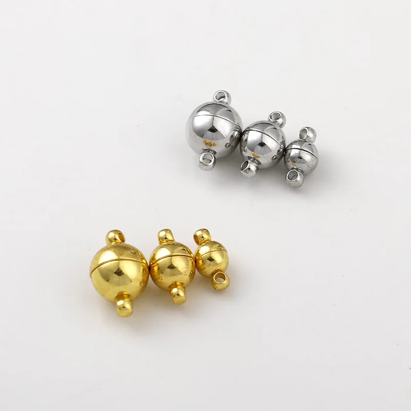 5PCS Stainless Steel Magnetic Clasps Round Magnet DIY Jewelry Making Findings Garment Accessories for Bracelet Necklace Making