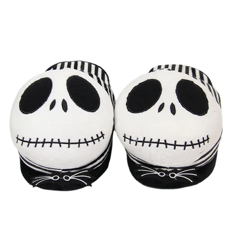 28cm Disney Cartoon The Nightmare Before Christmas Jack Skellington Slippers Home Indoor Men Women Winter Slippers Couple Gifts