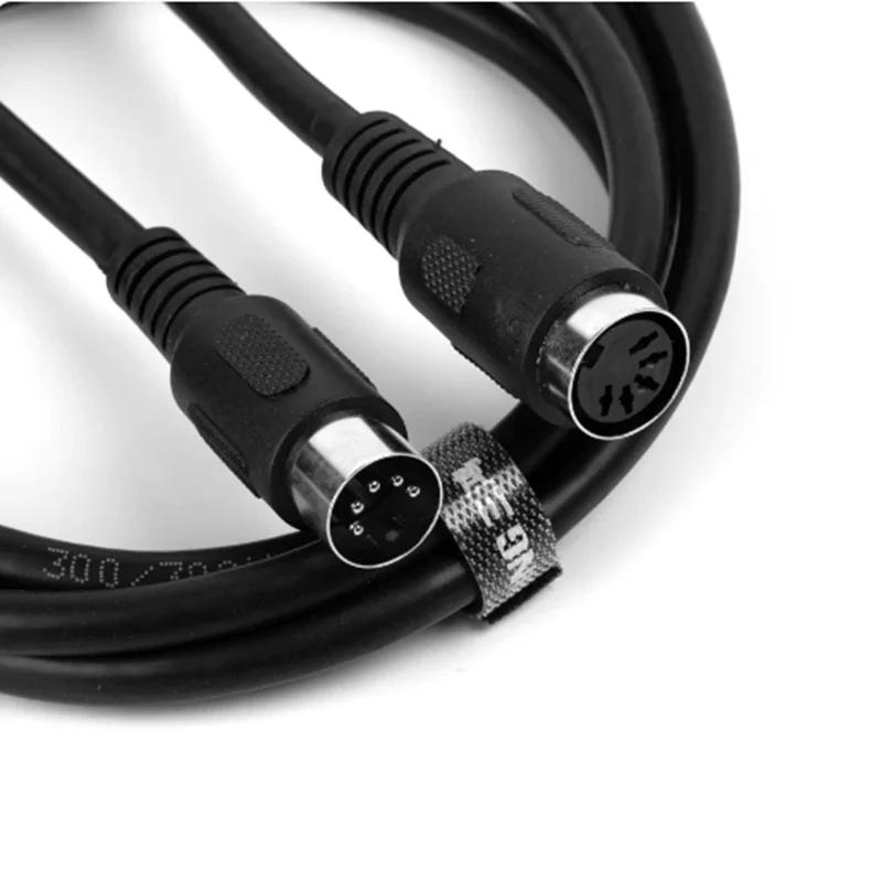 

5 Pin Din Male to Female Plug Midi Cables with Molded Connector Housing Compatible with Piano Keyboard