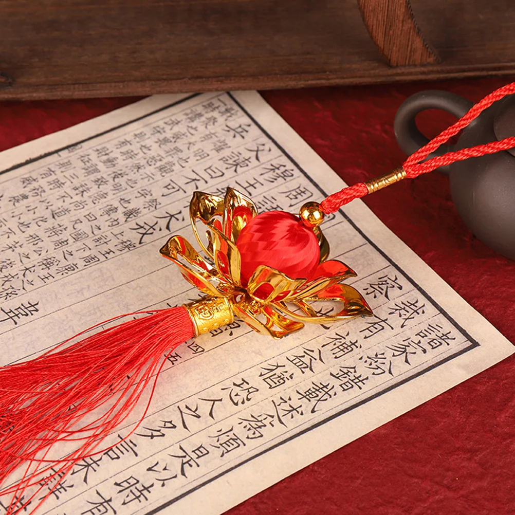 

10pcs Lotus Lantern Tassel naments Chinese Style New Year Decor Red Hanging Festive Supplies Wall Decorations