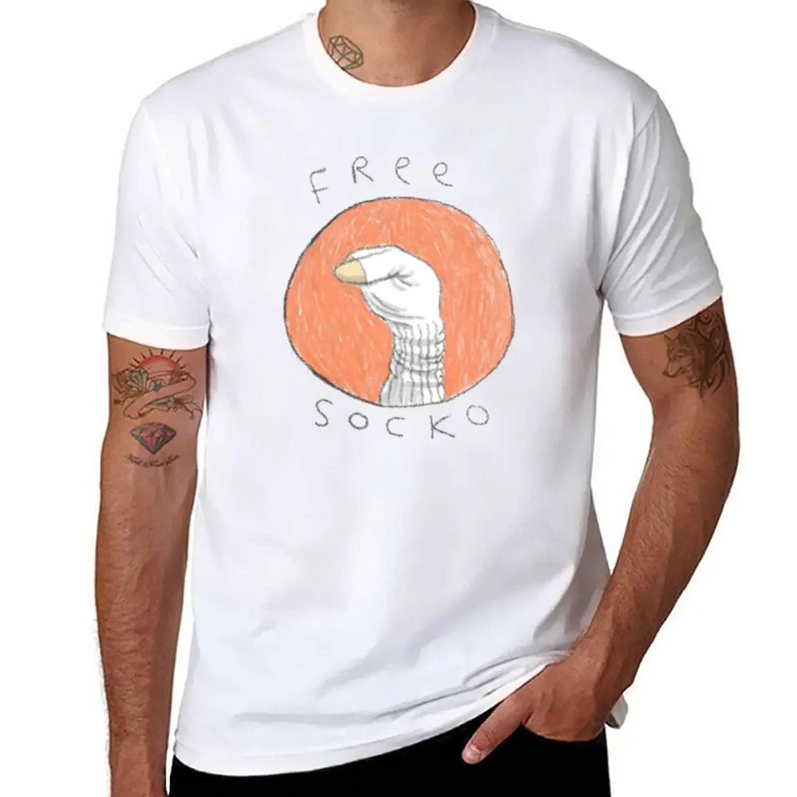 

Free Socko T-Shirt plus size tops boys whites plus sizes Men's t shirts