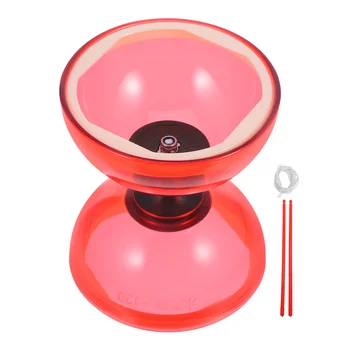 Triplo rolamento diabolo bola brinquedos malabarismo borracha macia roda dupla criança crianças ao ar livre playset cristal tpu