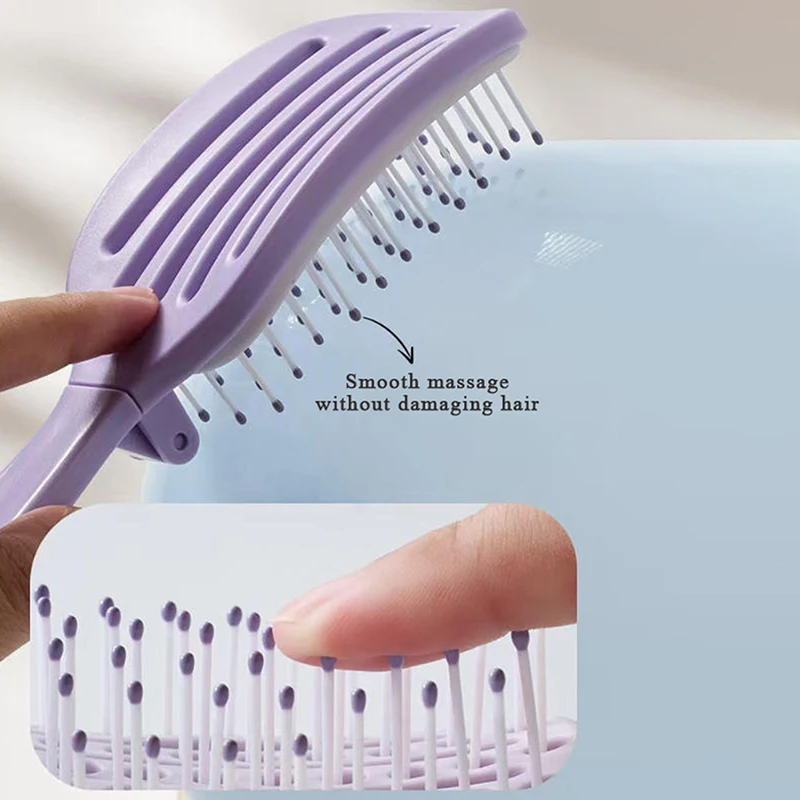 

Self-Cleaning Anti-Static Hair Brush Wet Dry Curly Hair Scalp Massage Comb For Women Men