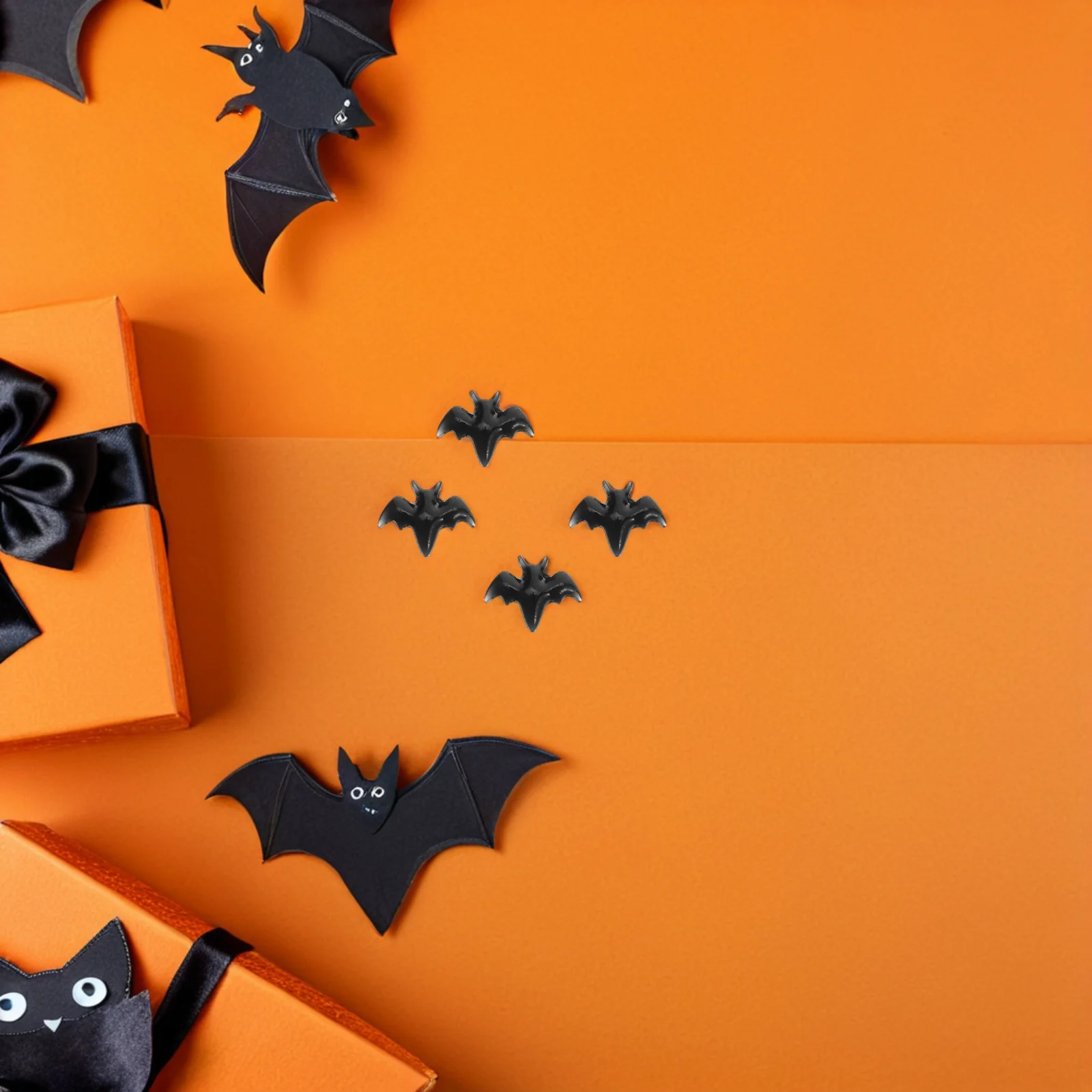 

300 Pcs Animal Jewelry Halloween Nail DIY Charms Manicure Black Accessories