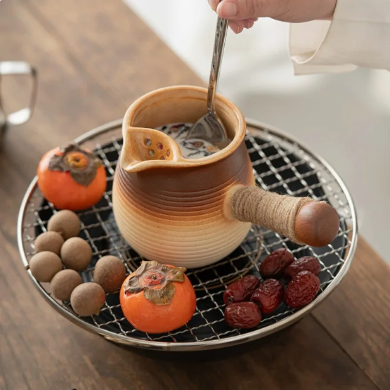 Baked Milk Tea Tin Ceramic High Appearance Level Home Brew Milk Coffee Container High Temperature Resistant Brew Teapot