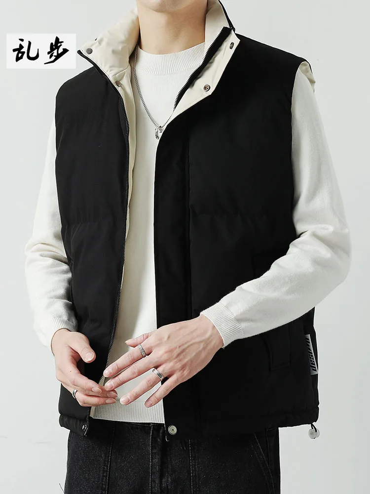 

Thiened Winter Cotton Jaet Men's Casual Sle Stand Collar Warmth Faion Outerwear Youth ular Loose Fit Polyester Fiber