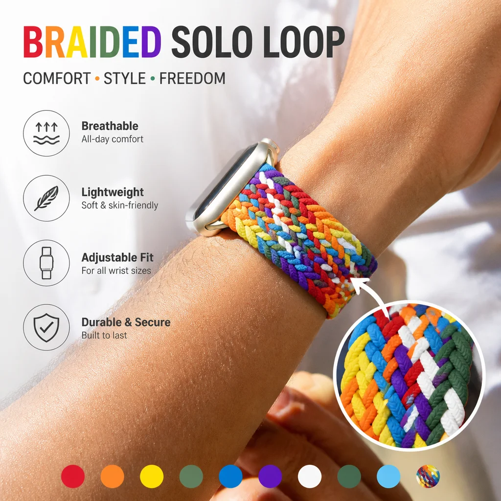 For Google Fitbit Air Smart Band Premium Woven Nylon Elastic Strap Soft Lightweight Fashion Women Replacement Wristband