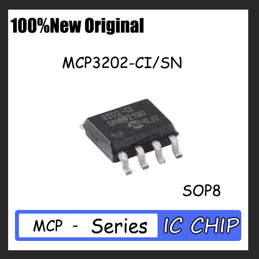

5PCS Brand new MCP3202-CI/SN MCP3202 SOP8 Quality assurance