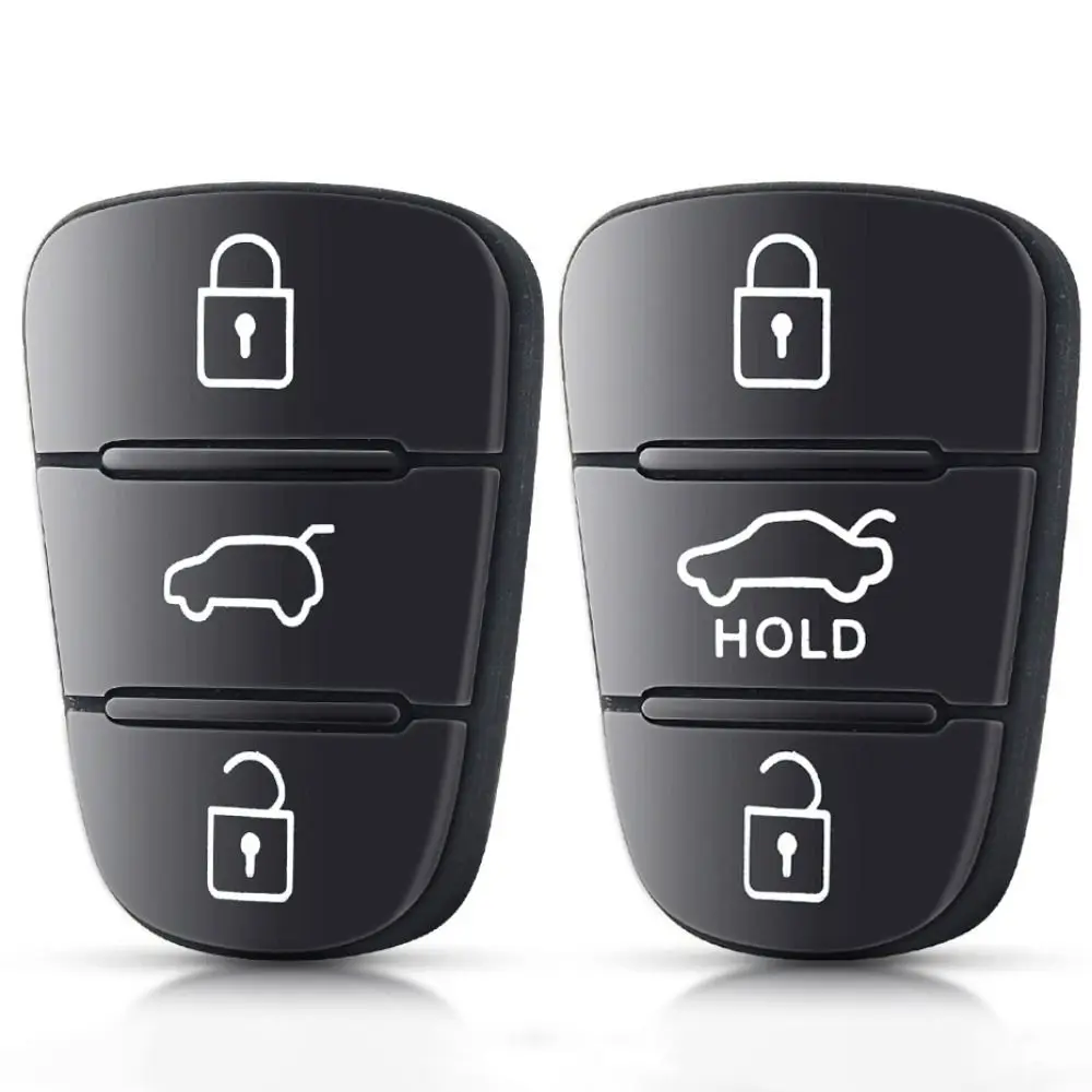 Parts Flip Key 3 Button Rubber Pad Key Shell Key Pad Fob Case Cover Remote Car Key Cover For Hyundai IX35 I30|For Kia K2 K5 Rio