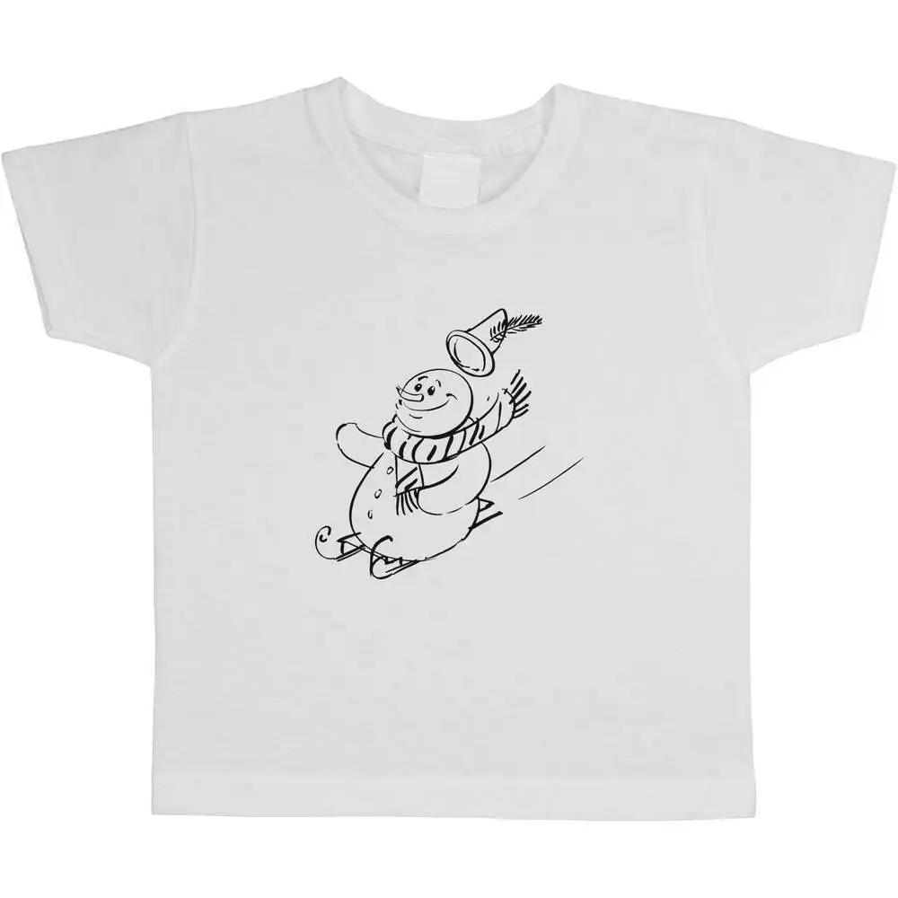 

Snowman' Children's / Kid's T-Shirts Boys Girls cartoon High Quality 100%Cotton Summer Short Sleeve