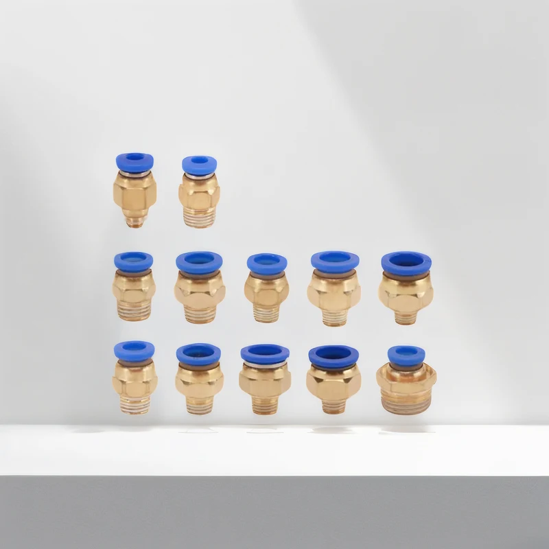

10Pcs/batch of pneumatic air hose quick plug air connector PC 4mm 6mm 8mm 10mm 12mm thread 1/8 1/4 3/8 1/2 quick connector