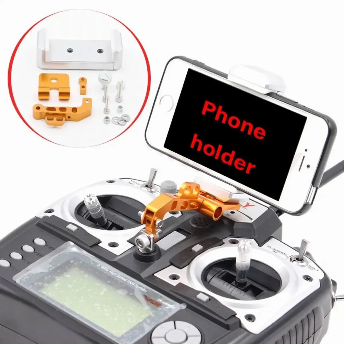 FPV Displayer Phone Holder Fixed Mount Monitor Bracket  For Flysky Fs-i6 I6s I6x DJI Futaba JR FLYSKY Plant Protection Drone UAV