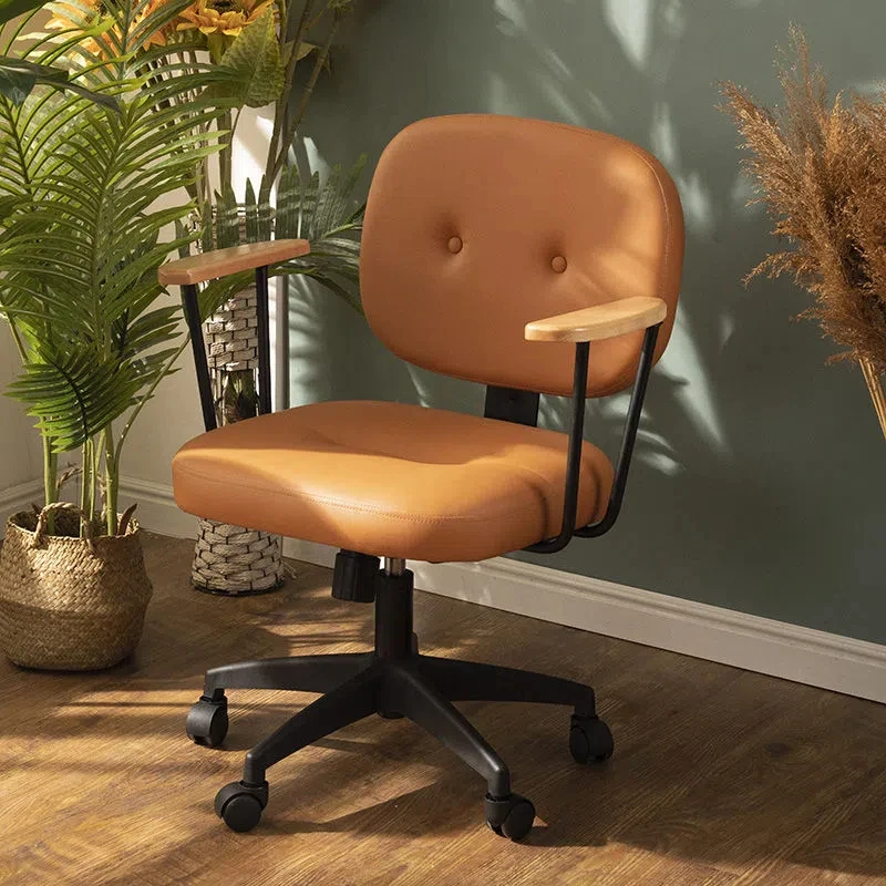 Fauteuil d'ordinateur, pivotant à 360 °, confortable, avec dossier, pour bureau, bureau, chambre à coucher, dortoir