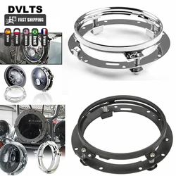 7 Inch Round LED Headlight Mounting Bracket Ring For Jeep Wrangler JK Land rover defender For Harley Motorcycle 7