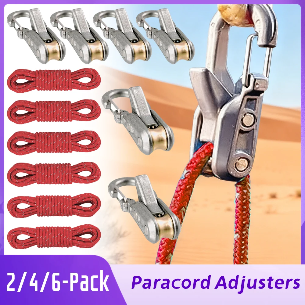 

Набор из 2/4/6 штук: Регуляторы натяжения паракорда и инструменты для затяжки веревок для кемпинга