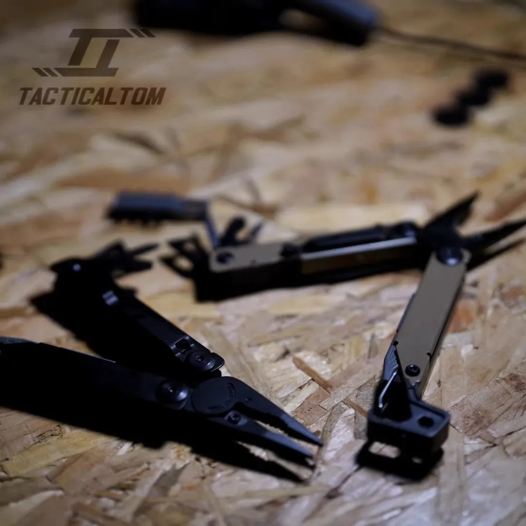 Tactical Tom Khaki Black Engineer Multi-Purpose Folding Tactical Pliers Stainless Steel Precision Stamped Tool Pliers