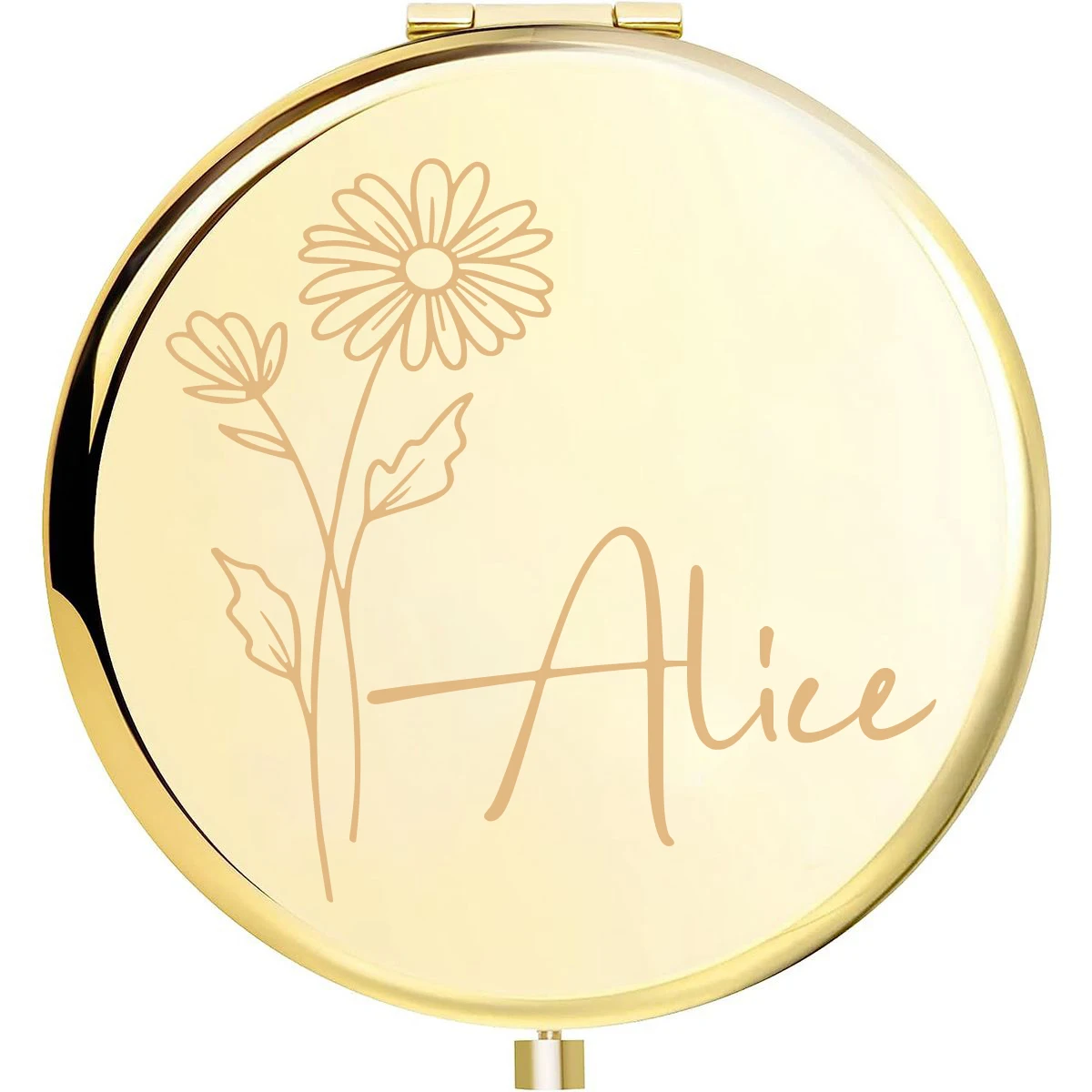 1 pc cool flower Personalized Text Laser engraving Folding Mirror Wedding Guest Gifts Bridesmaid Gifts