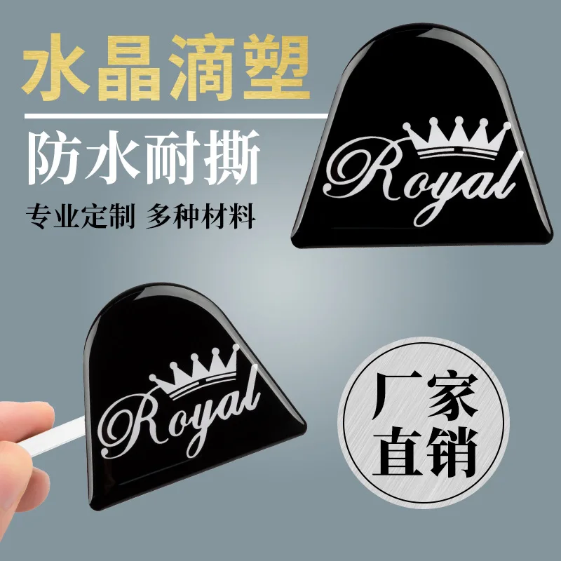 Customized high quality label printing transparent gel logo sticker 3D soft epoxy dome crystal drops