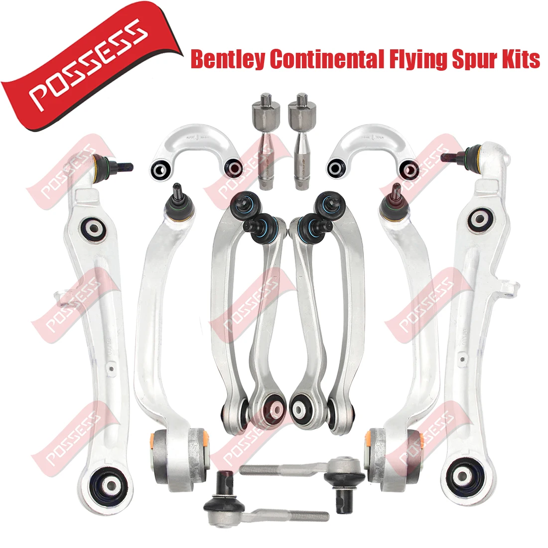 14 Pcs Front Suspension Control Arm Kits For Bentley Continental Gt Gtc Flying Spur Accessories V8 W12 2004-2019