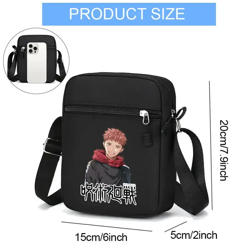 Jujutsu Kaisen série sac à bandoulière Anime Satoru Gojo étudiant décontracté messager sac à bandoulière mode adolescents cadeau d'anniversaire