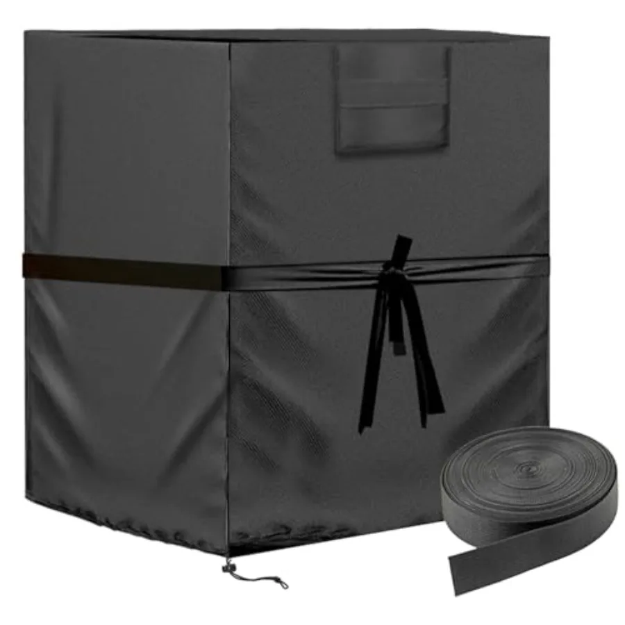 

Air Conditioner Cover for Outside Units with Windproof Straps and Reinforced Buckles 420D Heavy Duty Square ac Covers Outdoor P