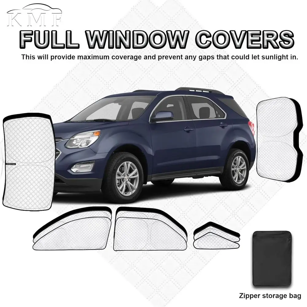 Chevy Equinox 2010-2017 Kits de matiz de janela de privacidade com bloqueio UV para pára-brisa, lados e traseiros