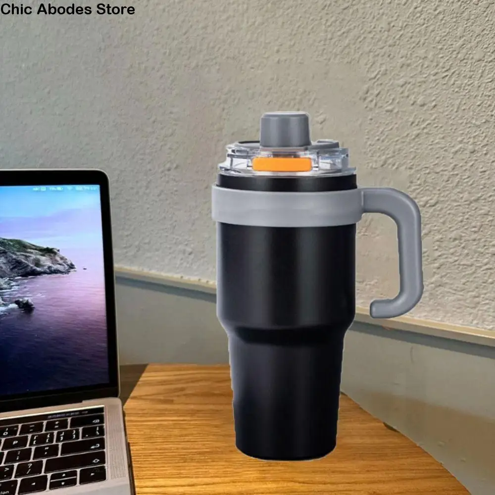 

Большой вместительный термос, соломенный керамический вкладыш, изолированная кофейная кружка, герметичный изолированный стакан с двойными стенками, открытый кемпинг