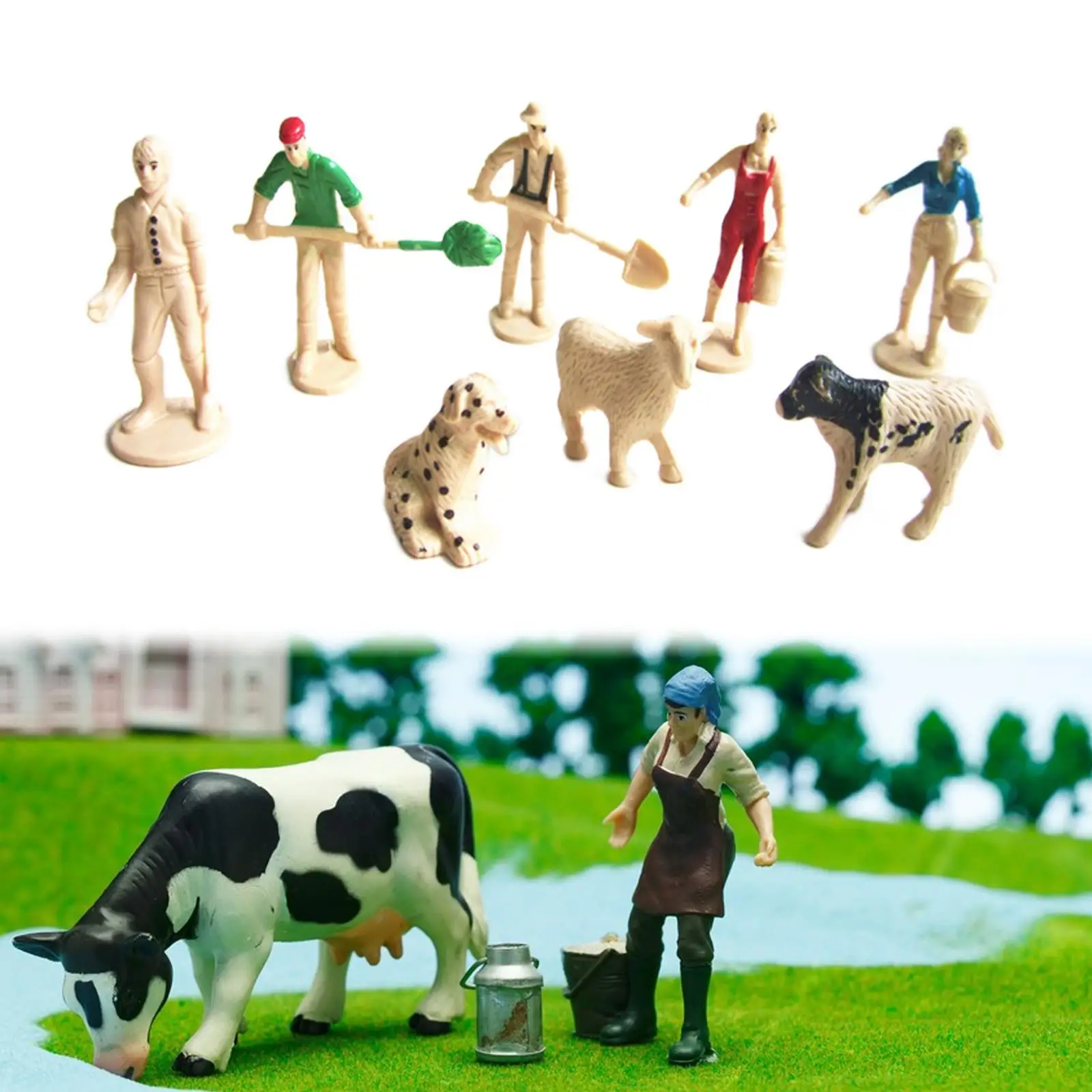 8 pçs mini modelo animal pré-histórico simulação mini personagem de fazenda boneca realista cena ornamento animais modelo