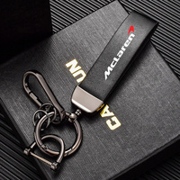 Leather Car Keychain Keyring Key Decoration Ring Anti-Loss Pendant For Mclaren 720S GT 570 600LT 540C P1 Alcantara Accessories