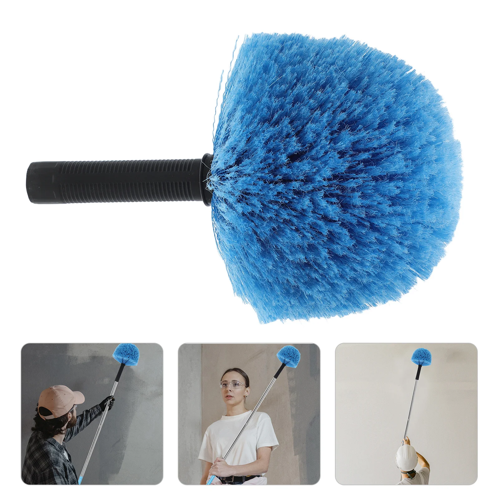 

Ceiling Brush Spherical Head Duster For High Corners Gutter Window Cleaning Tool Outdoor Spider Web Remover
