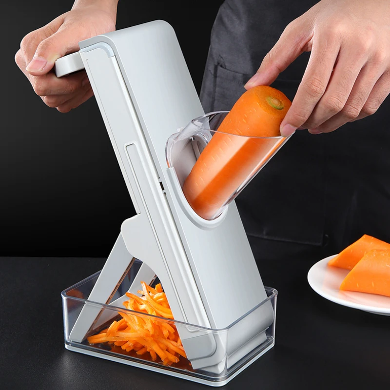 Slicer Safe Mandoline Vegetable Cutter Veggie Dicer Slicer for Julienne French Fry and Potato Get Storage Box with Lid