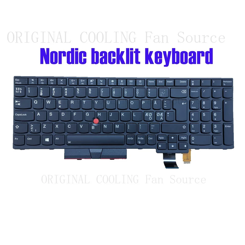 R+  Nordic backlit keyboard for Lenovo T570 (20JW,20JX,20H9,20HA) T580(20L9,20LA)