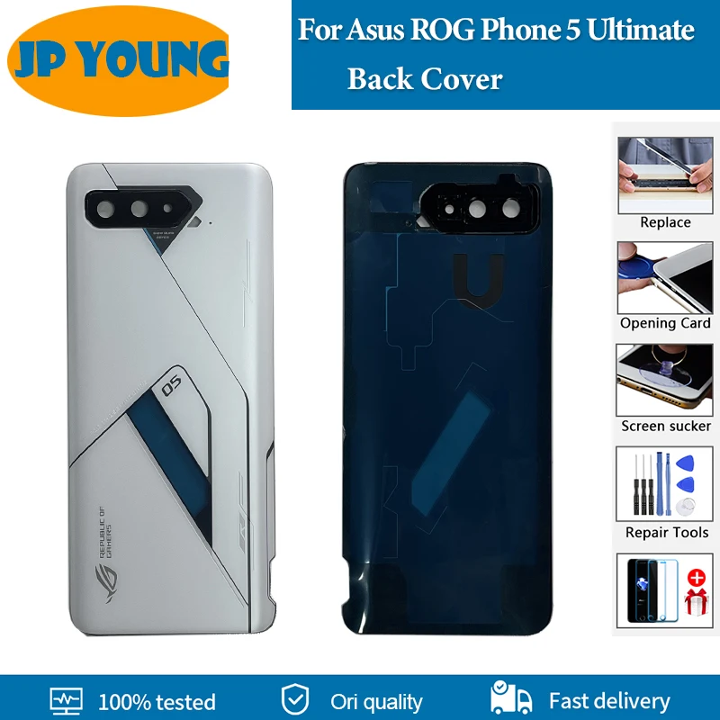 Original Back Cover For Asus ROG Phone 5 Ultimate Back Battery Cover Housing For Asus ROG 5 Ultimate ZS673KS Replacement Parts