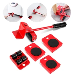 Heavy Duty Furniture Mover Set Furniture Mover Tool Transport Lifter Heavy Stuffs Moving Wheel Roller With Bar Moving Tools