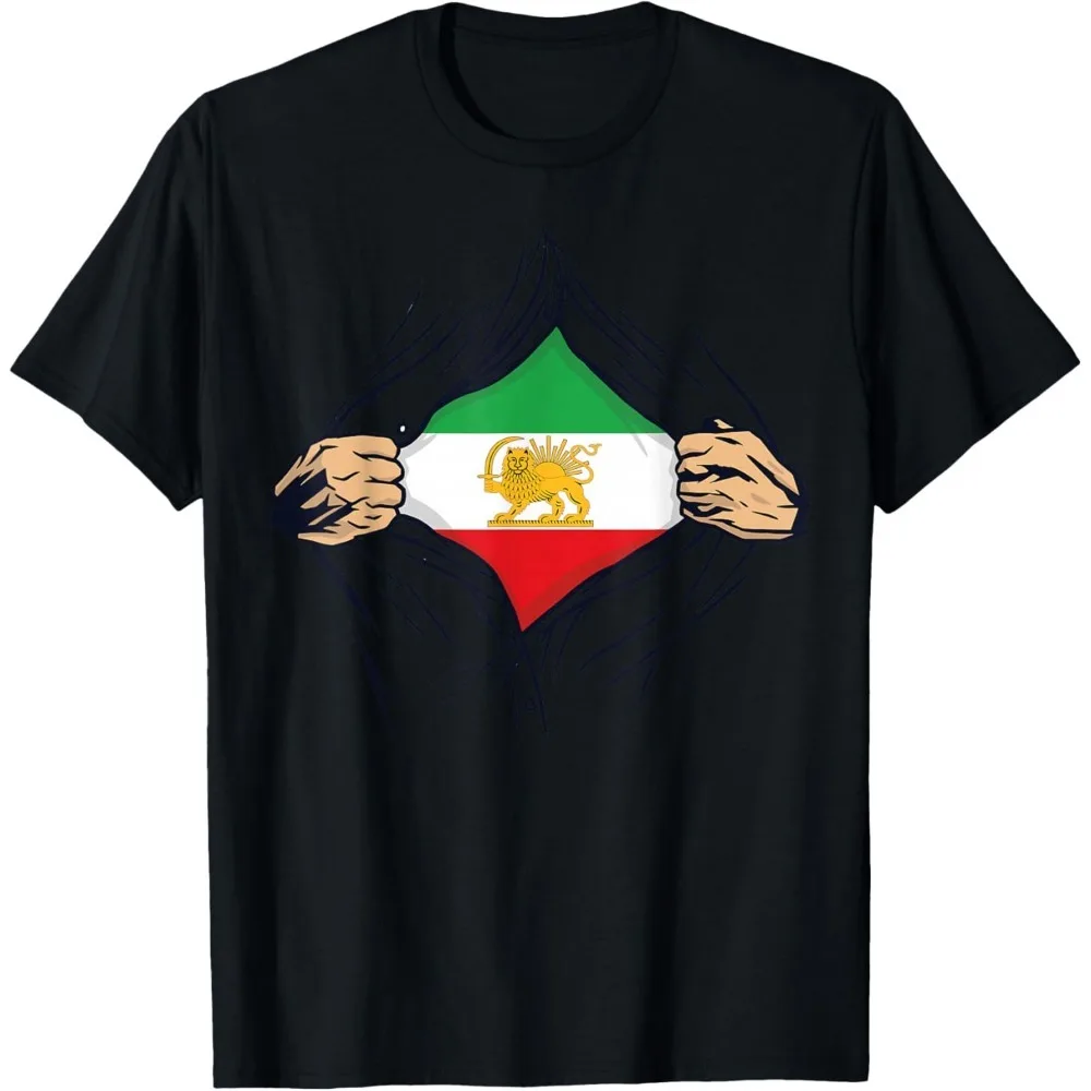 Proud Iranian Love Iran Flag Country Home Nation T-Shirt Women Clothes Iran Pattern Printed T Shirt O-neck Clothes Tops