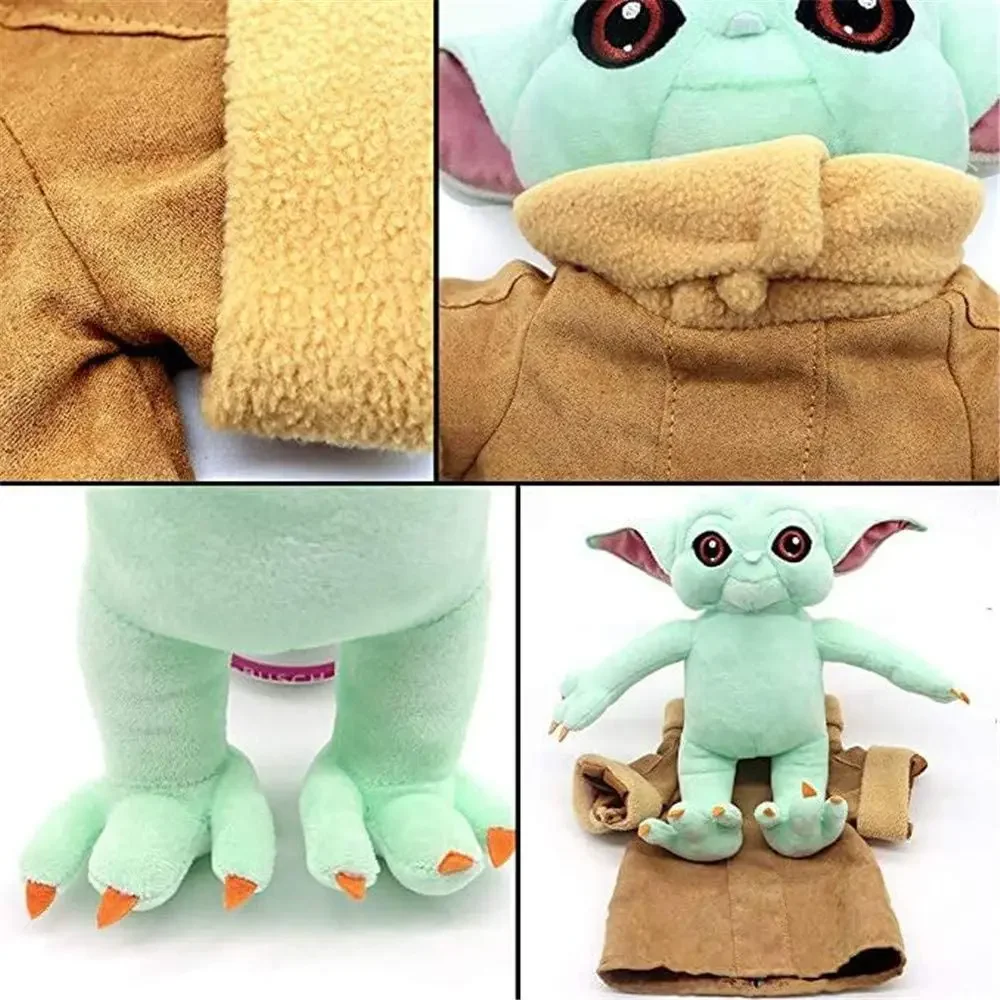 Disney 30cm wars Baby Yoda Wypchana pluszowa zabawka Ubrania można pobrać Lalka Pokój Ozdoba Łóżko Sofa trzymaj poduszkę Prezent urodzinowy