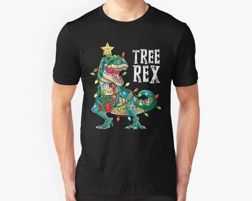 

New Christmas Tree T Rex Dinosaur Xmas Mens T Shirt Size S 2Xl