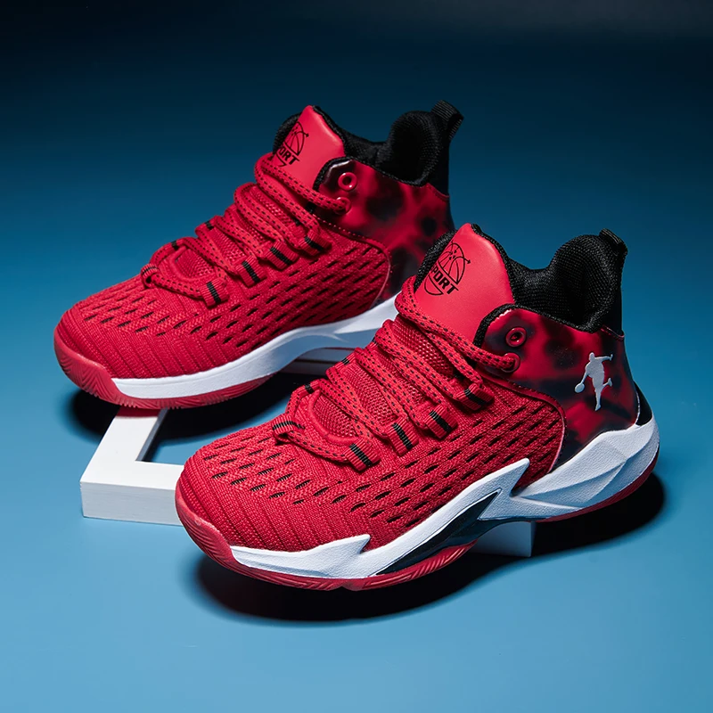 

Лидер продаж, брендовые детские баскетбольные кроссовки, дышащая удобная детская спортивная обувь, уличные баскетбольные кроссовки для мальчиков и девочек