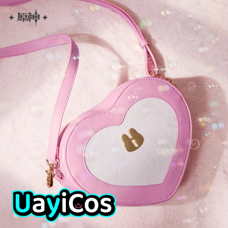 Official Sigewinne Crossbody Bags Genshin Impact Tuoke Carnival Gathering Fashion PU Bag Penguin Heart Satchel Handbag Shouder T