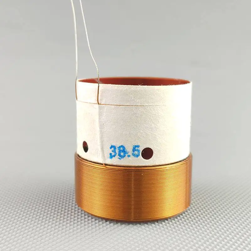 38.5mm / 38.5 turns for Mark Cabot woofer voice coil with 4 layers of winding, 4 ohms, 43mm height