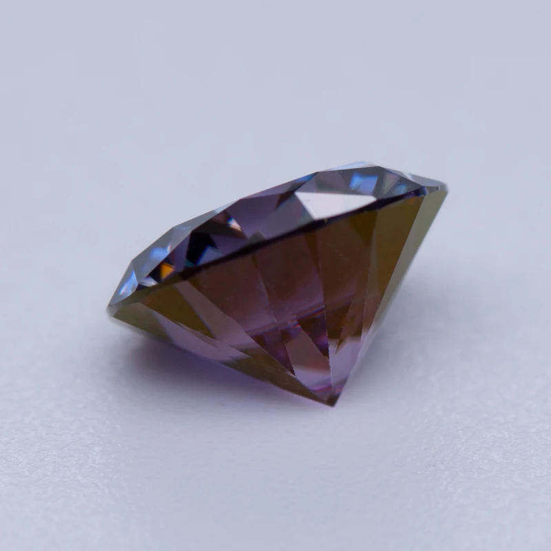 Moissanit, runder Schliff, kaiserlich lila Farbe, zum Selbergestalten von Ringen, Halsketten und Ohrringen, Hauptmaterialien, Anhänger, Edelstein mit Zertifikat, Großhandel. – Detail 5