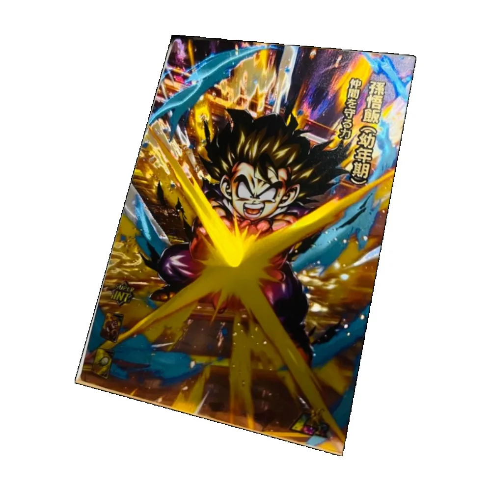 DIY Dragon Ball Legend Son Goku 1-3 ° proceso de Radium Flashcard Anime juego periférico tarjeta de colección regalo de vacaciones