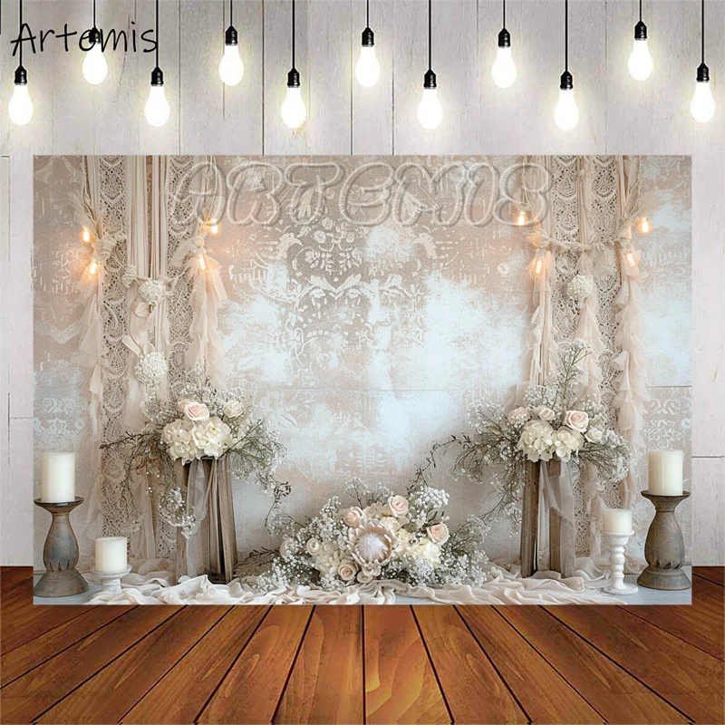 Wedding Photography Backdrop Wedding Decorations Bohemian Bridal Photoshoot Decorative Artistry Portrait Background Photo Studio