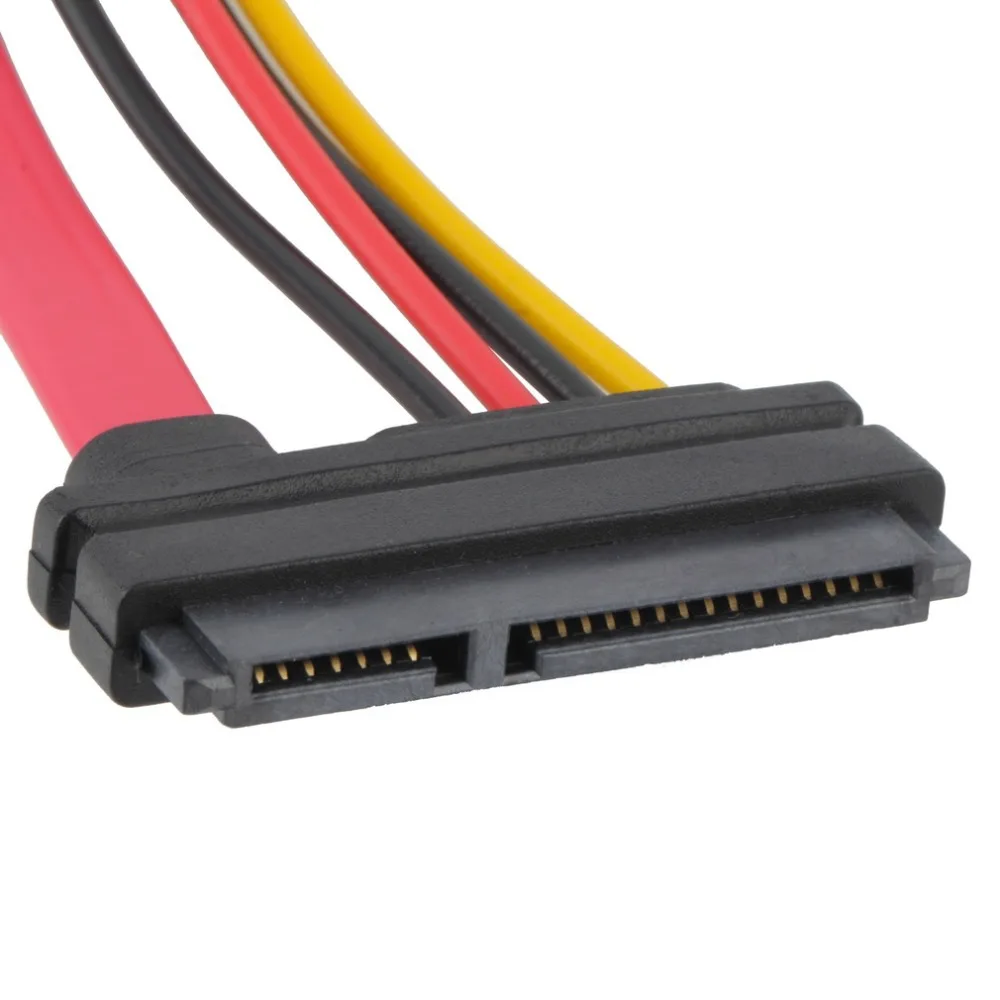 Newest 30cm/50cm SATA Combo 15 Pin Power and 7  Data  cable hard drive male to female extension