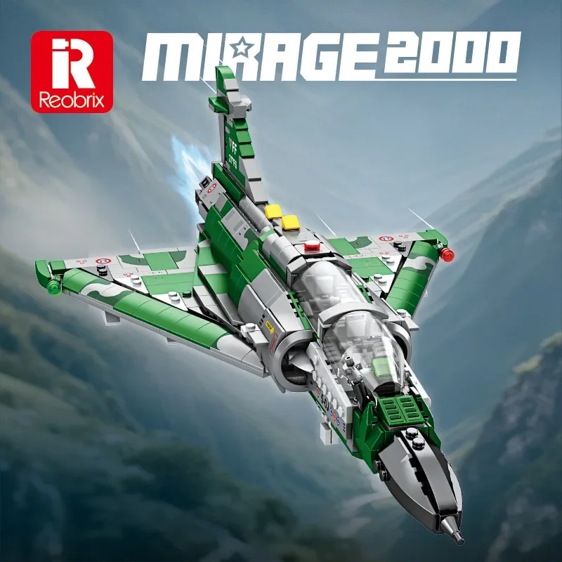 Reobrix 33044 Military MOC Mirage 2000 Fighter Building Blocks Assembling