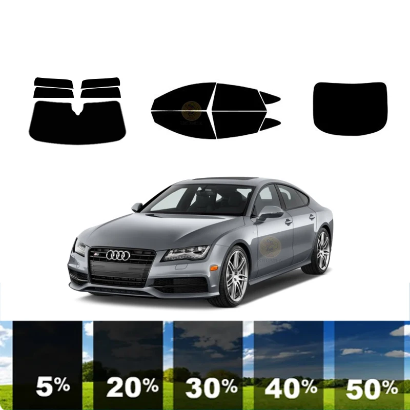 precut Removable Window Tint Film For Car 100% UVR 5%-70%VLT Heat Insulation Carbon ﻿For AUDI A7 4 DR SEDAN 2011-2018